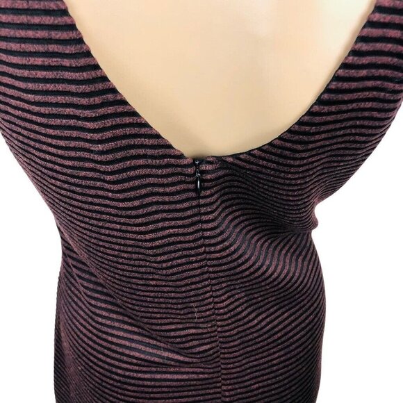 ASTR The Label Striped Knit Bodycon Pencil Dress V-Neck Mini Sleeveless Size L - Picture 7 of 9